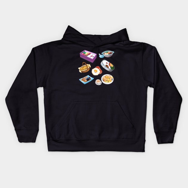 Anime Delicious Delights Kids Hoodie by 1 in 100
